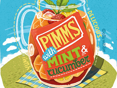 Summer Recipe Hand Lettering Illustration food and beverage food and drink hand lettering illustration lettering summer typography