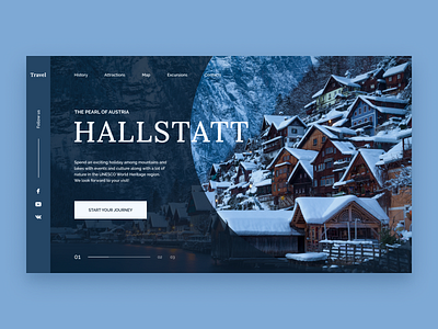 Hallstatt Travel | Website Design austria city concept country design hallstatt interface main page minimal nature promo service style travel typography ui ux web webdesign website