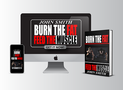 Burn The Fat E-book Mockup branding design web