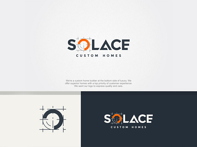 solace custom homes logo design