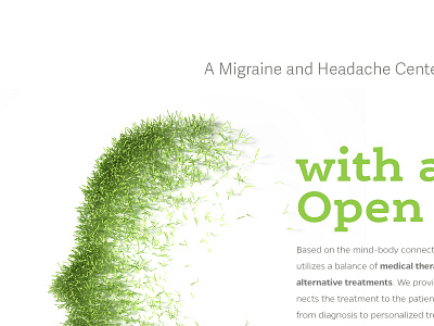 Headaches need their space too grass green headache mind white space