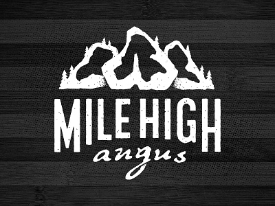 Mountains of Meat angus butcher logo meat mountains nature rough steak texture