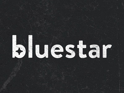 bluestar black bolt charcoal grit icon logo lowercase rough star white