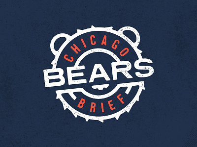 Chicago Bears Brief badge bear blog circle football fur logo monoline nfl rough stamp texture