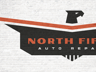 North Fifth Logo auto automobile bird emblem hawk logo repair tire vintage