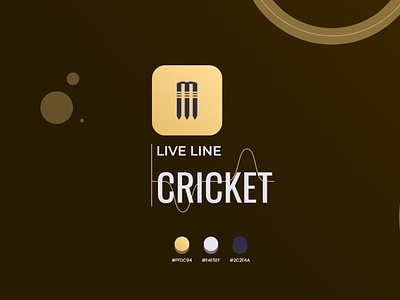 Live Line Cricket Logo branding graphic design logo