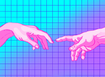 la creazione animation design illustration vaporwave web