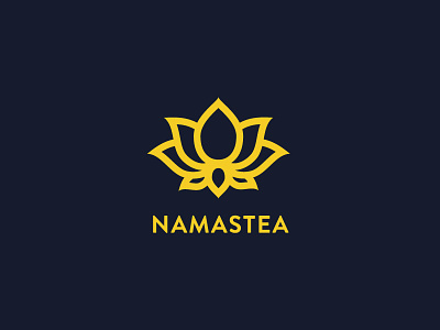 Namastea branding end high logo namaste premium tea
