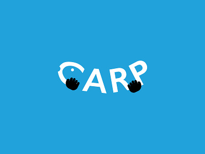 Carp animal app blue branding fish logo sport