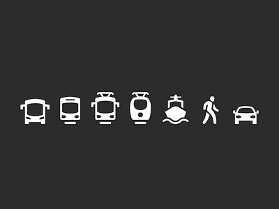 Public transport Icons