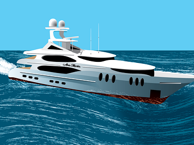 Luxury boat vector design illustration vector