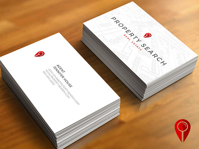 Property Search Business Cards business cards map realty search
