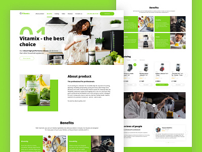 Landing page Vitamix consept landingpage minimal minimalism uidesign user inteface ux web web design