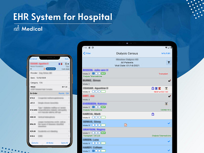 EHR system for Hospital branding ehr system flutter graphic design logo ui