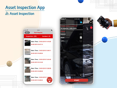 Asset Inspection App app development branding flutter graphic design logo ui