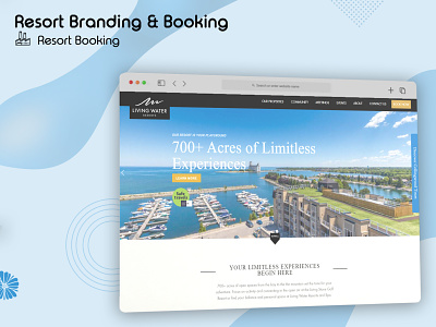 Resort Booking Website branding graphic design hotel booking site logo ui web development website website design