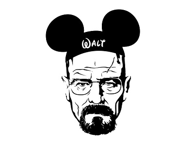 Walt breaking bad disney illustration popculture walt