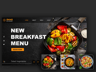 Restaurant Website design ui ux web