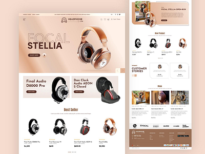 UI HEADPHONE design ecommerce homepage ui ui design ui web ui web design ui website uiux ux ux design web web design website website design