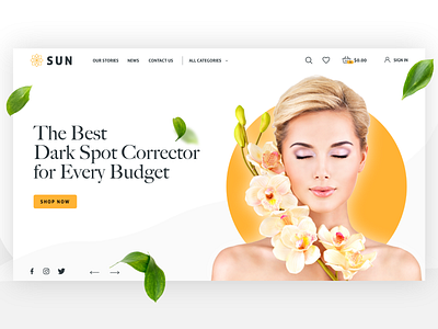 UI BEAUTY SHOP homepage ui ui web ui web design ui website ux ux design web website website design