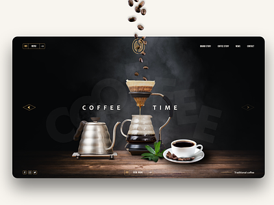 COFFEE SHOP app branding coffee ecommerce homepage ui ui web design ui website web design website website design