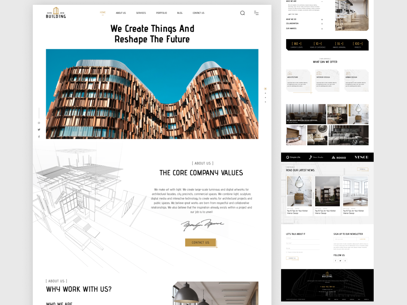 Architecture - Homepage by tranhuynh.uiux on Dribbble