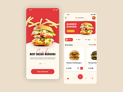 Burger mobile app by tranhuynh.uiux on Dribbble