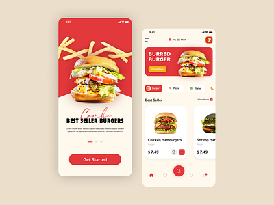 Burger mobile app app app design delivery design food graphic design hambergur inspiration mobile mobile app mobile app design mobile design mobile ui ui ux