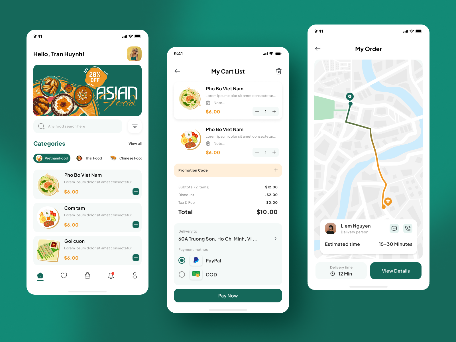 Food delivery - App UI by tranhuynh.uiux on Dribbble