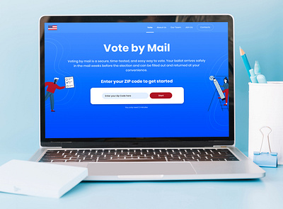 Mail-in Voting Website elections ui uidesign usa uxdesign uxui vote webdesign