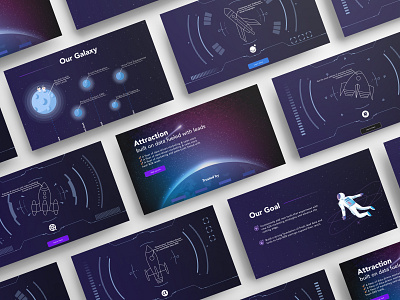 Umbrella Company's Website astronaut galaxy space spaceship uidesign uxdesign uxui webdesign