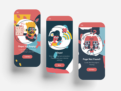Mobile Error Pages error error page mobile design ui uidesign uxdesign uxui
