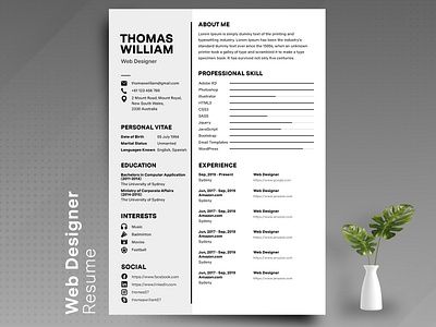 Web Designer Resume