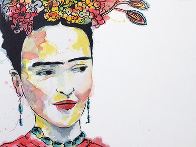Frida frida kahlo sketch watercolor