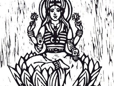 Goddess Woodcut goddess printmaking woodcut