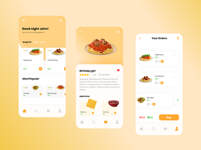 Welcome to Mr.Spaghetti ! app design food app product design restaurant spaghetti ui ux uxui