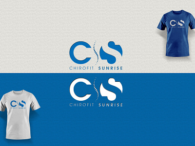 Design Logo and T-shirt for chirofit company branding chirofit design illustrator logo t shirt