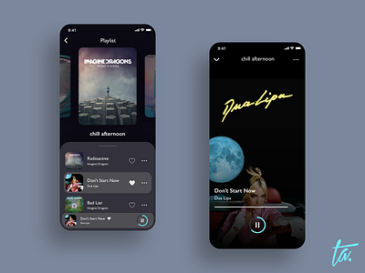 App UI Challenge – Music Player #009 app app design app designer dailyui dailyuichallenge design music musicplayer ui design