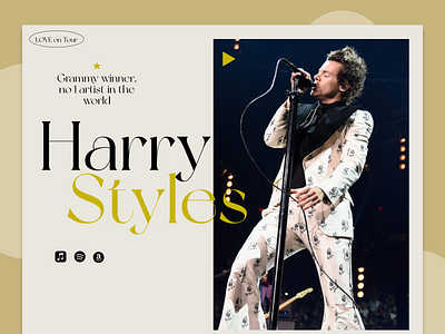 Harry Styles - Website Intro Concept design template