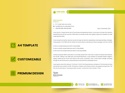 Professional Letterhead Design A4 Template by Md. Tanvir Islam on Dribbble