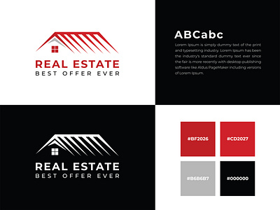 Real Estate Logo Design agency asset business construction corporate home house logo logo design mortgage property real estate real estate agent real estate branding real estate logo realestate realty red red logo roof