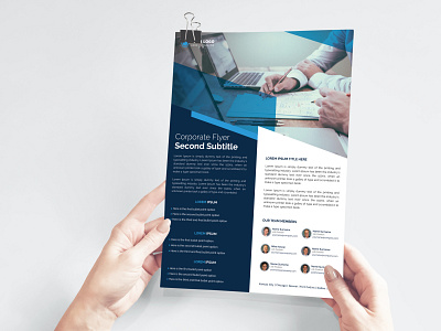 Corporate Flyer Design Template a4 blue brochure business corporate design editable flat flyer flyer artwork flyer design flyer designs flyer template flyer templates flyers marketing modern one pager template