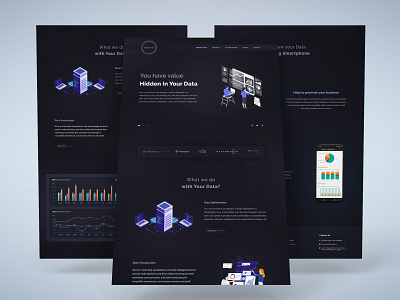 Landing Page UI Design for SAAS Company (Datamize) datamize design interface landing page saas software ui uidesign user ux website