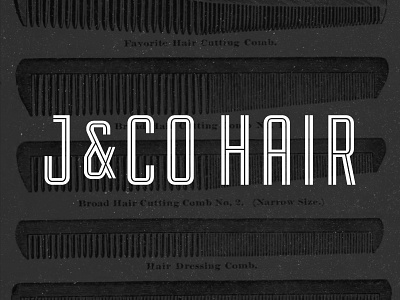 J&Co Hair Logo custom type hair hairline logo salon studio typeface