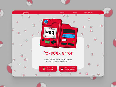 Daily UI #008 - 404 page 008 404 404 error page 404 not found 404 page 404page daily ui daily ui challenge dailyui dailyuichallenge design figma missing page pokemon ui