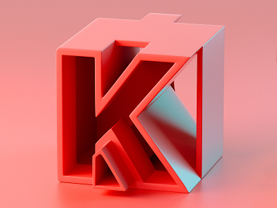 36DaysofType_K 36daysoftype 3d c4d cgi costa rica daily daily render everyday mrs. constancy soy tico