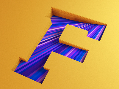 Paper F for 36 Days of Type 36daysoftype 3d c4d cgi costa rica daily daily render everyday mrs. constancy soy tico type