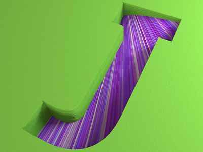 Paper J for 36 Days of Type 36daysoftype 3d c4d cgi costa rica daily daily render everyday mrs. constancy soy tico type