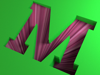 Paper M for 36 Days of Type 36daysoftype 3d c4d cgi costa rica daily daily render everyday mrs. constancy soy tico type