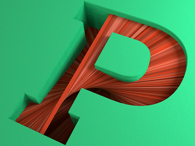 Paper P for 36 Days of Type 36daysoftype 3d c4d cgi costa rica daily daily render everyday mrs. constancy soy tico type